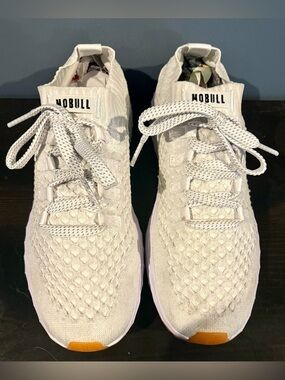 NOBULL Shoes Women’s Size 8.5 Knit Runners White Sneakers Cross Trainers